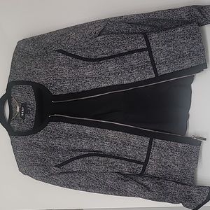Black and grey zip up dkny blazer